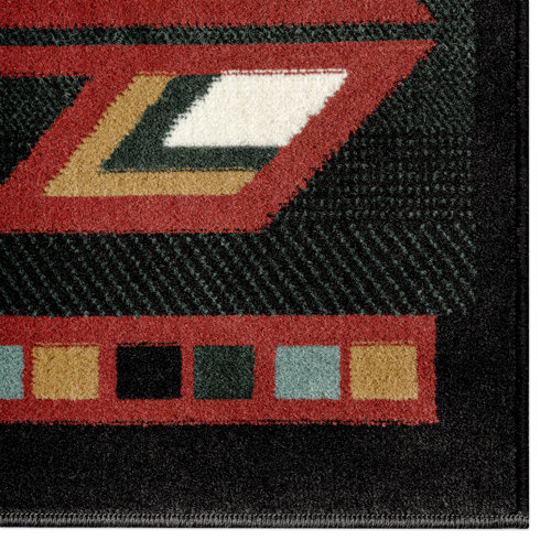 Foundry Select Archisha Performance Green/Red Rug & Reviews Wayfair